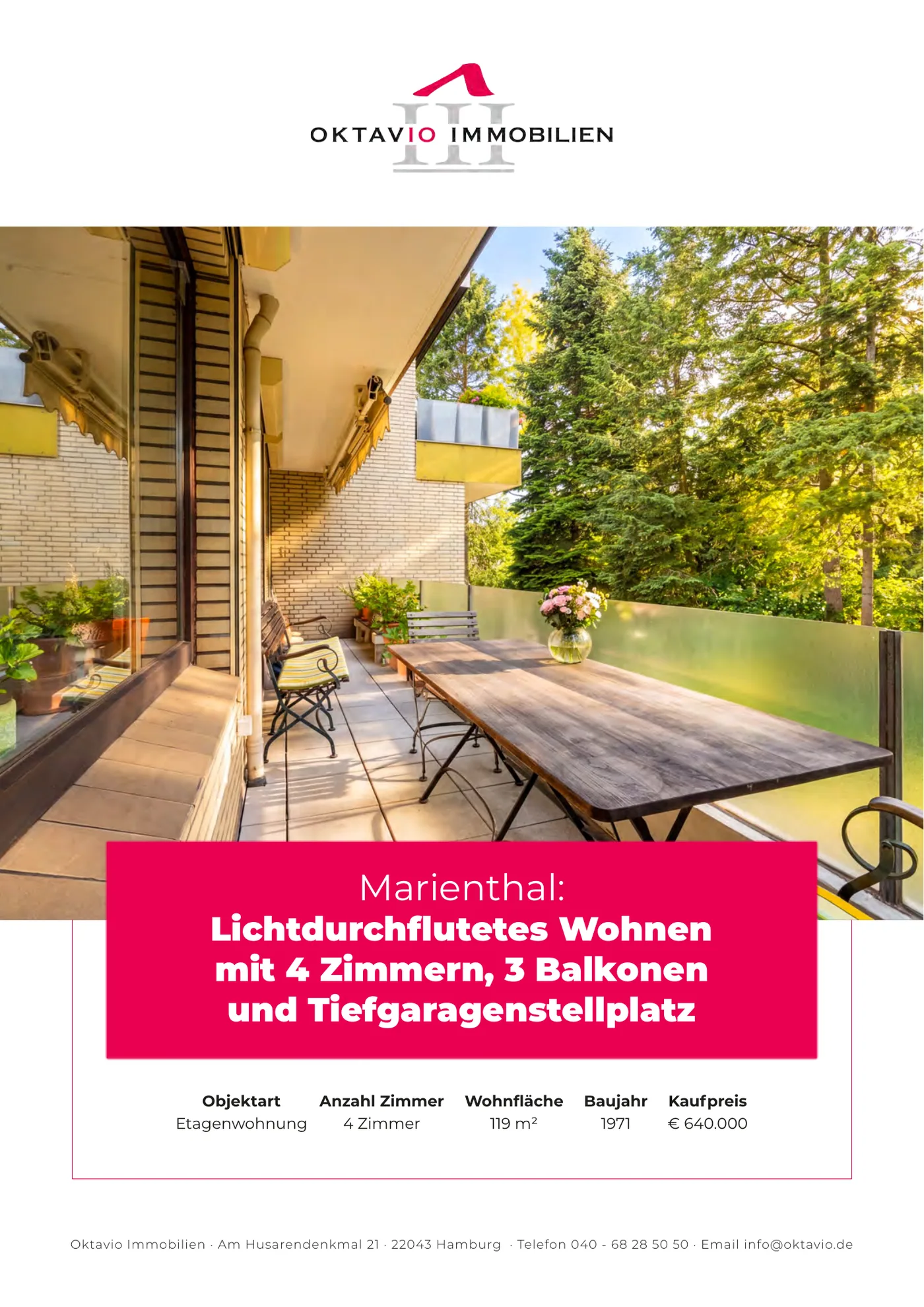 Anonymisierte Exposé-Seite: Titelblatt